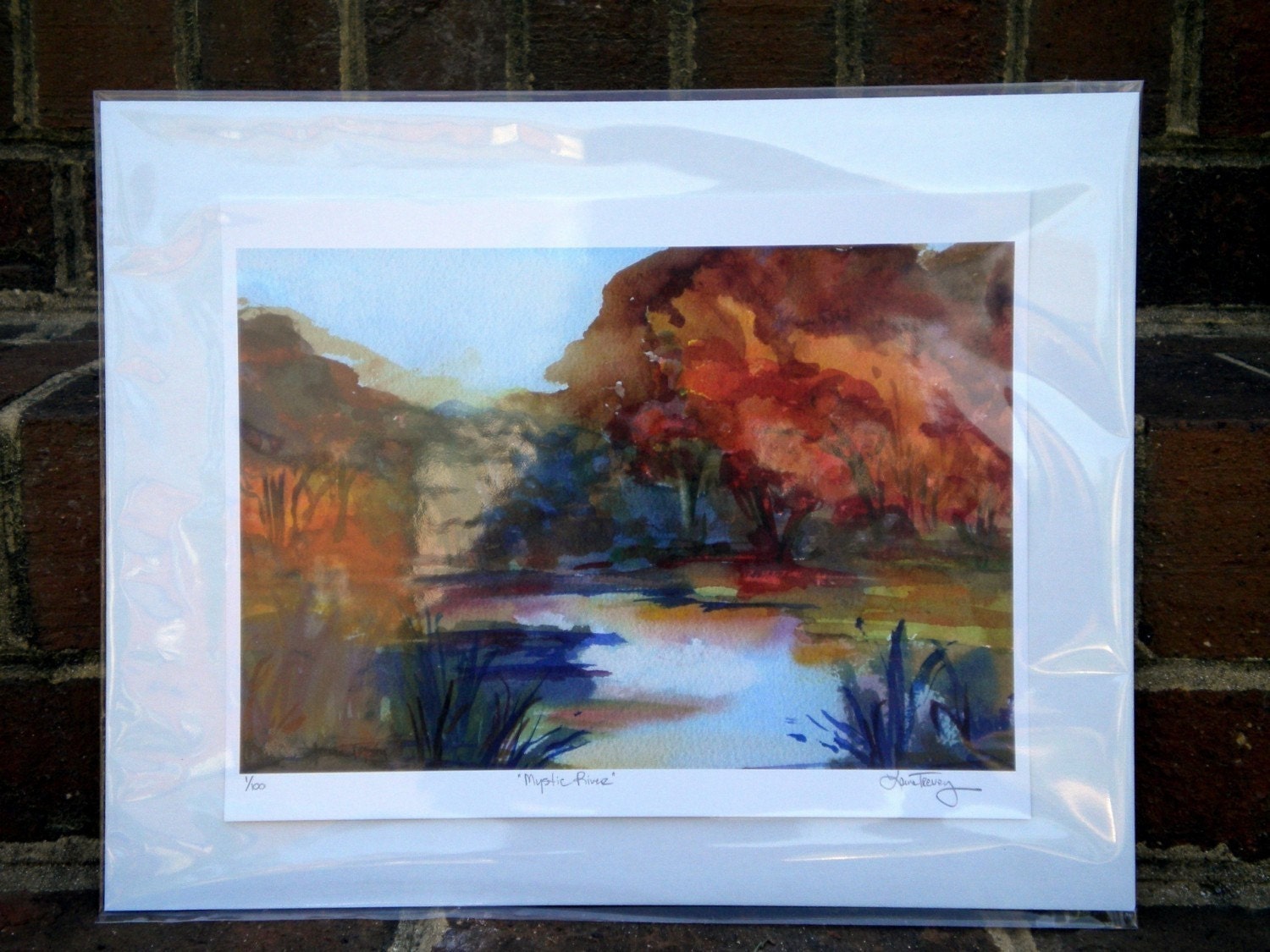 Mystic River, Watercolor Print, Beautiful Home Decor