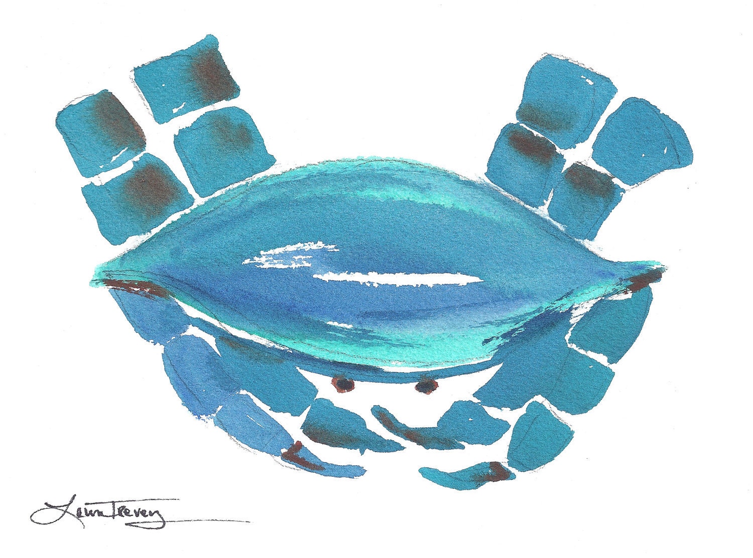 Crab Watercolor Painting