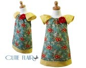 Boutique Style Peasant Dress Urban Cowgirl Turqouise and Yellow Size 2T - ON SALE