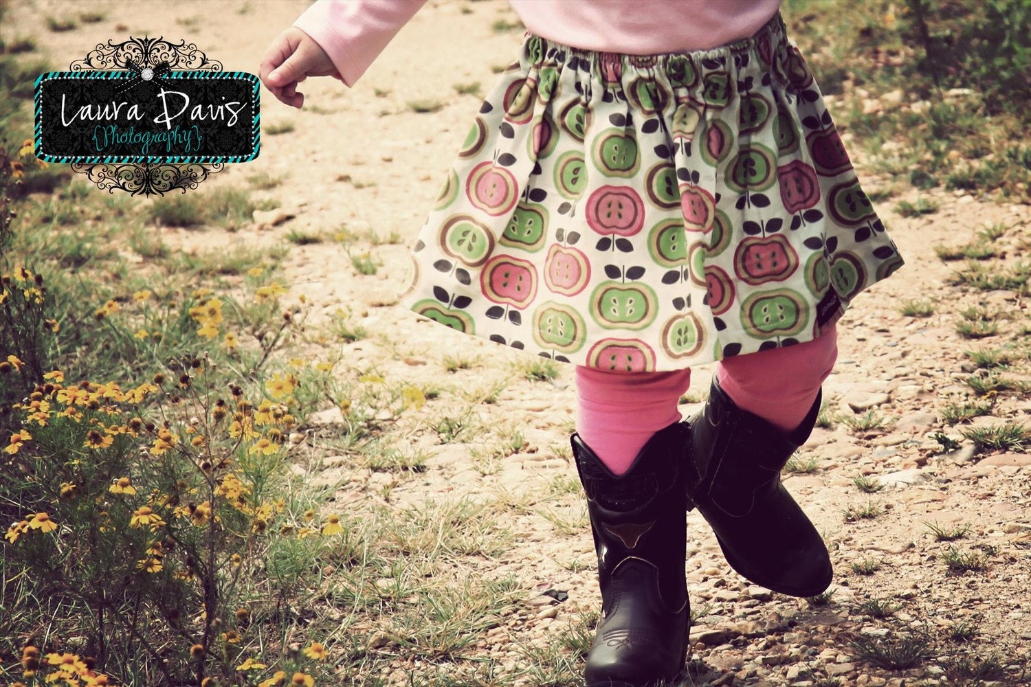 Buy 2 skirts get 1 Free....Yummy Apples Corduroy Twirl Skirt....eco-friendly...handmade childrens clothing by laken and lila