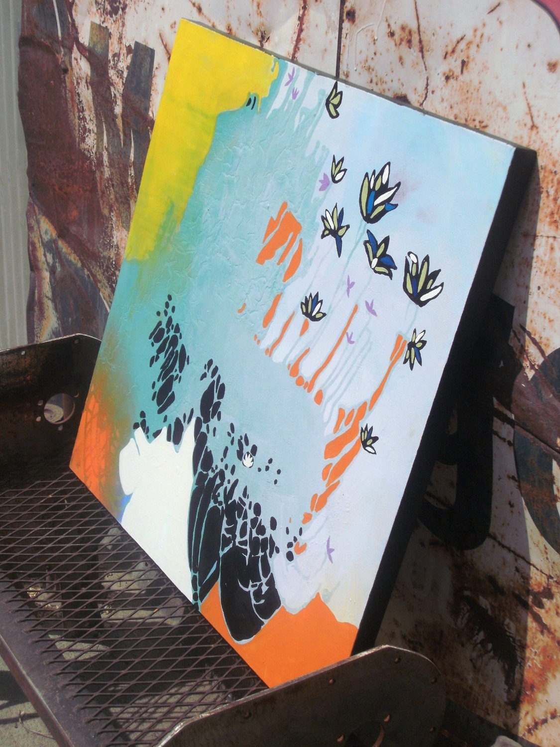 this time, her heart was on her forehead.  Original artwork by Roz Inga....Free Shipping in the US.....
