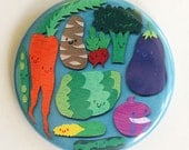 Vegetable Vacation Pocket Mirror