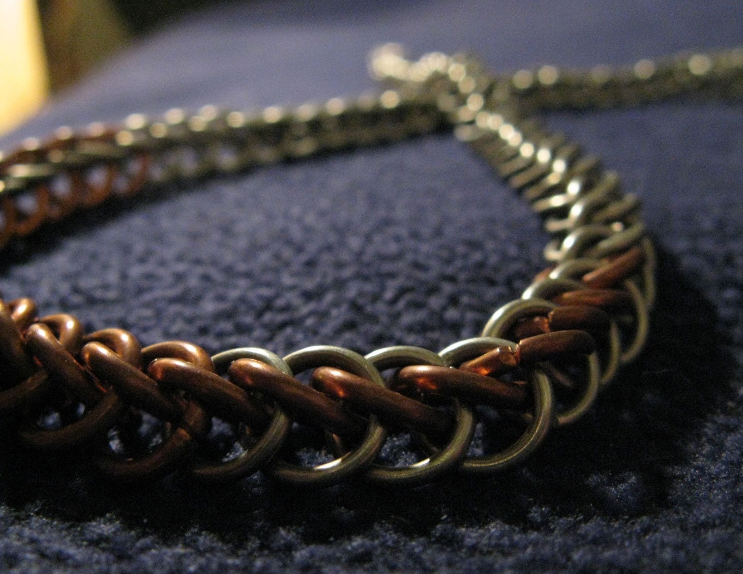 Aluminum and Copper Half-Byzantine Necklace