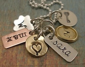 TINY BITS - Hand Stamped Necklace - Personalized Jewelry - Hand Stamped Mommy Necklace - Fall Personalized Jewelry