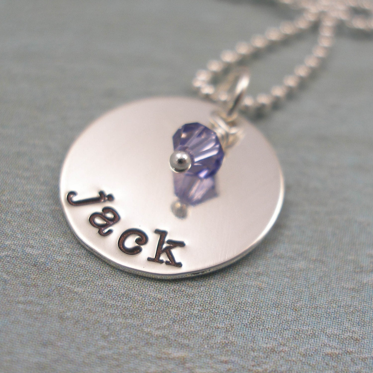 Mommy Jewelry - Solo - Hand Stamped Necklace - Sterling Silver Jewelry - Personalized Necklace