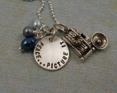 Camera Necklace - Hand Stamped Necklace - Sterling Silver Jewelry - Photography Jewelry