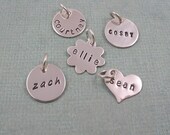Hand Stamped Jewelry - Sterling Silver Tag - Personalized Name Jewelry - Personalized Charm