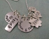 Hand Stamped Jewelry - Name Necklace - Sterling Silver Hand Stamped Necklace - Personalized Jewelry - ALL MY LOVES
