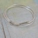 Hand Stamped Bangle Bracelets - Personalized Bracelets - Set of Three Name Tag Bangle Bracelets