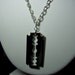 The Dimebag- Silver Razor Pendant Neckace