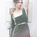 SAMPLE SALE Tilda Green Velvet Assymetrical Long Sleeve Dress