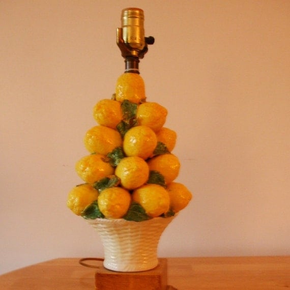 Vintage Lemon Tree Accent Lamp by maxandollies on Etsy