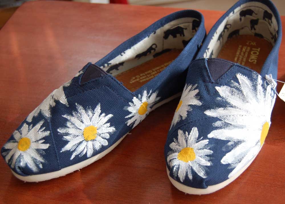 BIG Daisy Custom TOMS - pick your color, pick your size, shoes included in price
