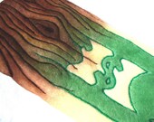 CLEARANCE SALE - OOAK Needle Felt Plush - Wood Dollar