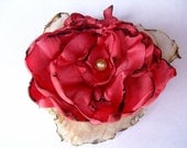 Wedding Hair Accessory, Coral Flower, Made To Order
