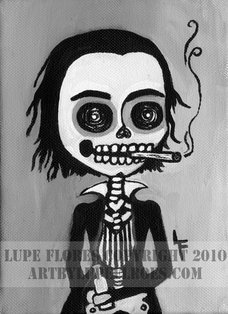 Catrin Day of the Dead Galan Gentleman Hustler Player Pachuco Art Print 5x7 art print