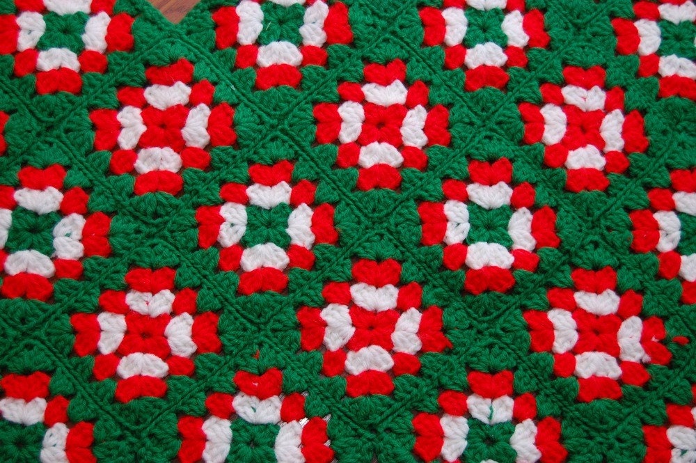 Vintage Granny Square Crochet Christmas Tree by ...