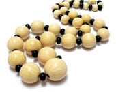 Art Deco Bead Necklace Flapper Celluloid French Ivory Graduated 1920s RARE