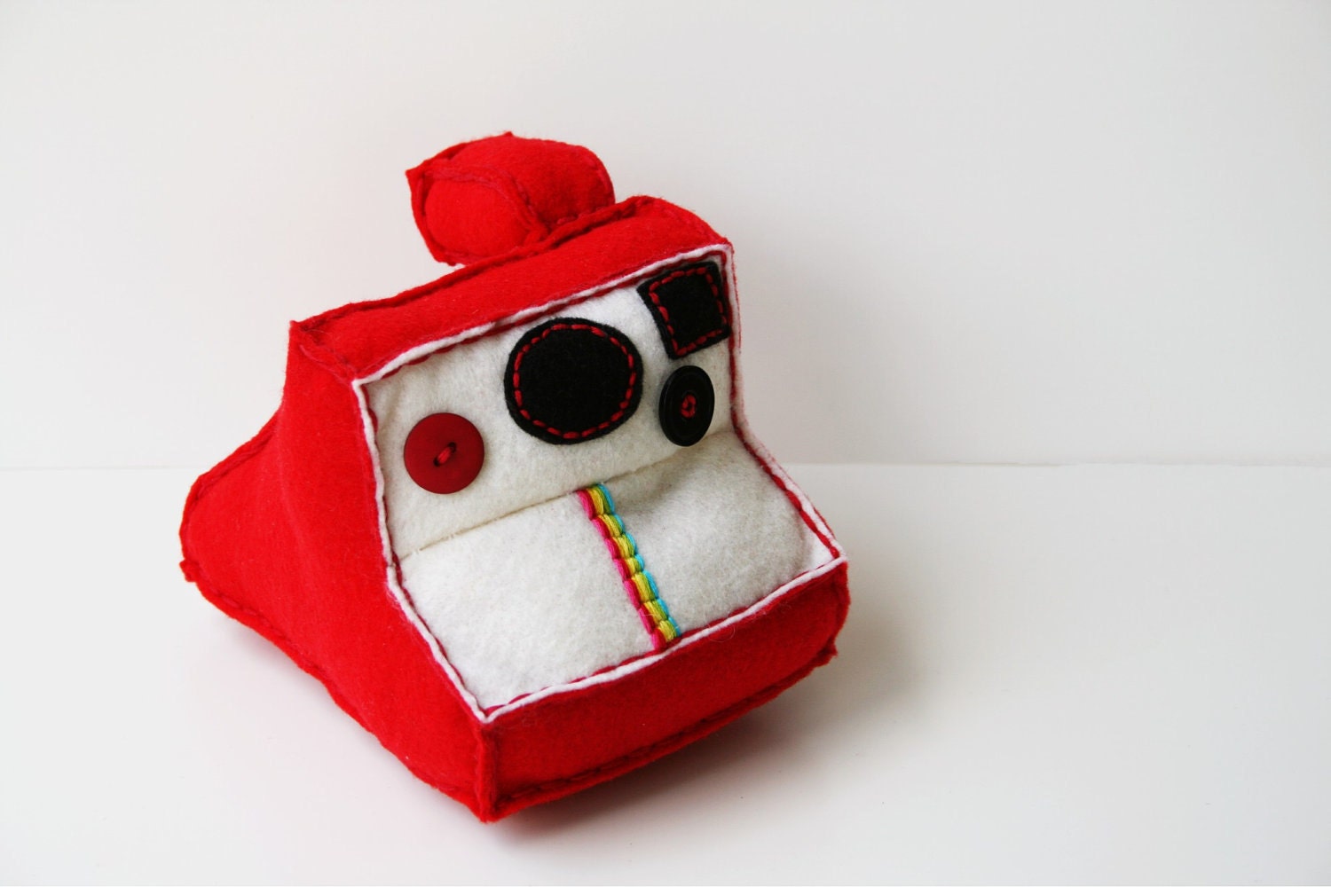 Red Polaroid Plush Camera
