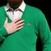 Garan Shamrock Green V Neck Sweater Vintage Mens Medium