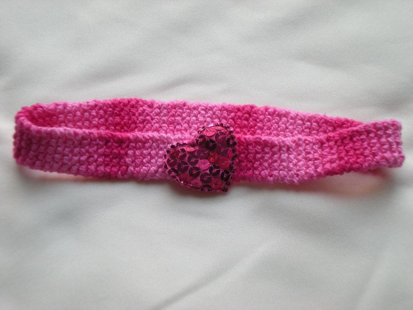Pink Crocheted Baby Headband