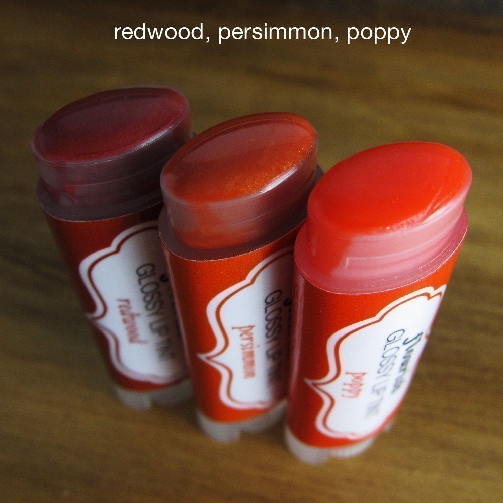 Persimmon Glossy Lip Tint - Tinted Lip Balm - Rust Orange