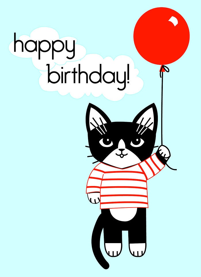 Hi Kitty Birthday Greeting Card