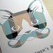 Father's Day Card. Mustache Kitty Cat. Plaid. Whiskers.