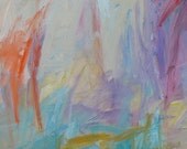 Dawn in the Garden GICLEE ART PRINT 8 x 11 pale pink lavender morning