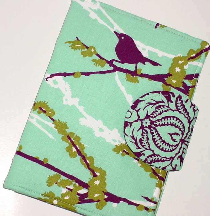 Kindle Touch Cover, Kindle Fire Cover, Nook Tablet Cover  - Dewberry Bird Aqua eReader Cover