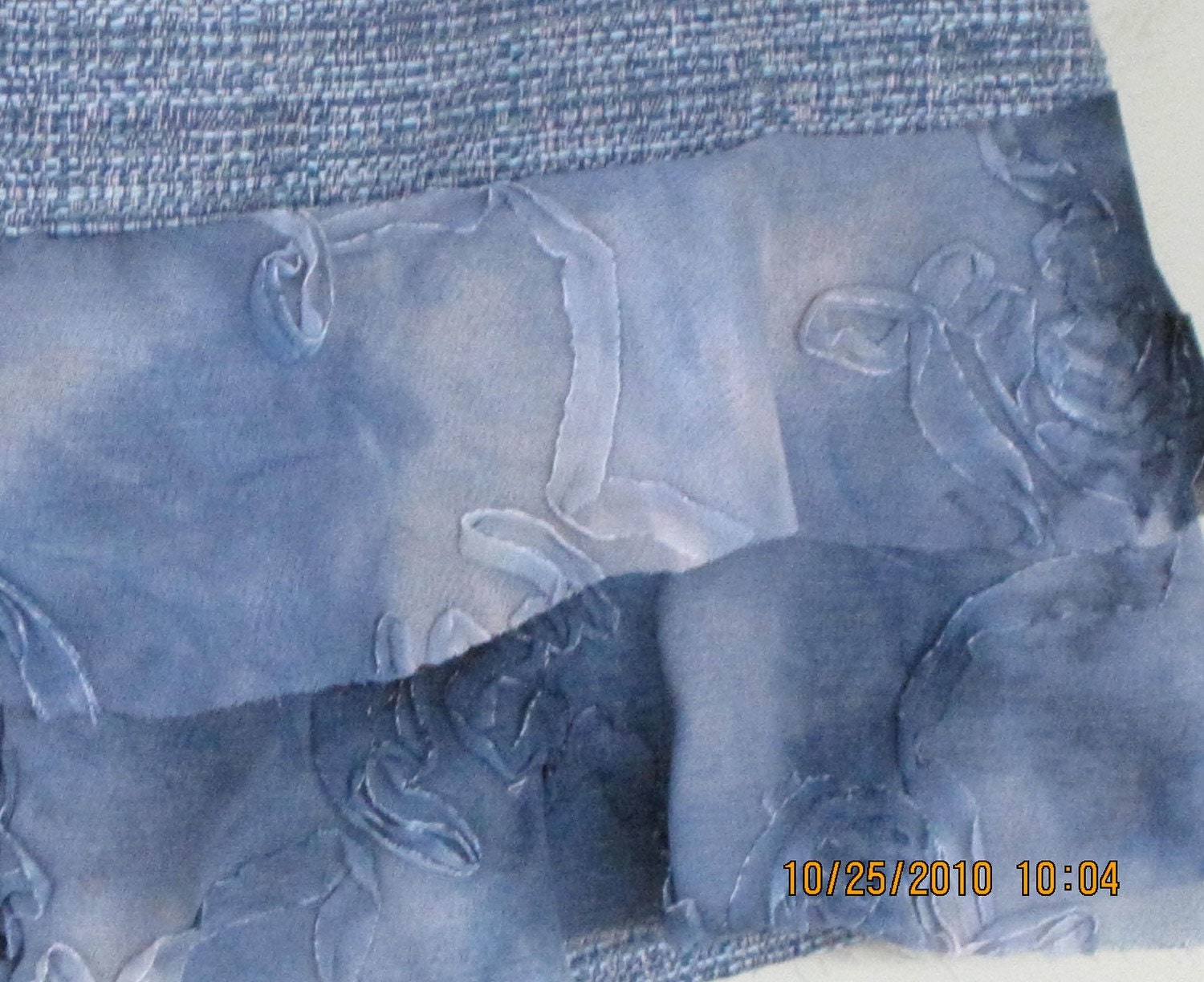 Blue tweed flounced girls skirt