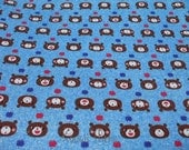 SALE - Bears Apples on Blue - Fat Quarter (i0225)