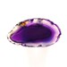 Ring - Lord of the Rings 178 - Purple Agate slice, adjustable ring base - by Schneider Gallery