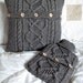 Bedroom Set - Cushion Cover and Hot Water Bottle Sweater / Cover- dark pebble grey