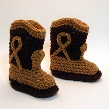 CROCHET COWBOY BOOT BOOTIES PATTERN FREE CROCHET PATTERNS