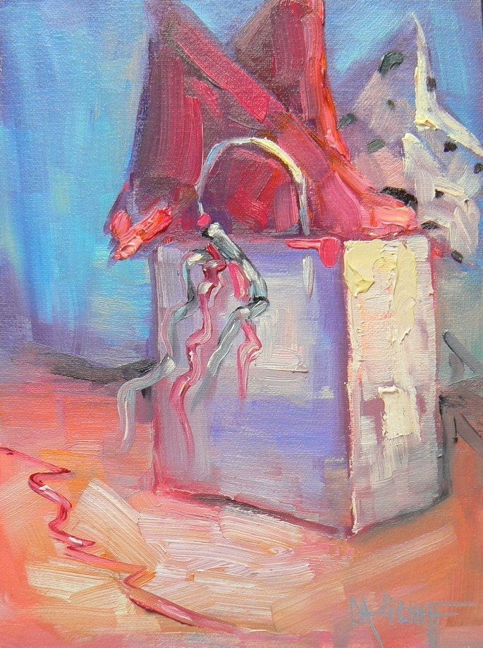 Origial Oil Still Life Painting, 6x8"  "Celebration"  SALE