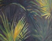 Original Oil , Landscape Painting, Palms Painting, "Shadows", 16x20",  Sale