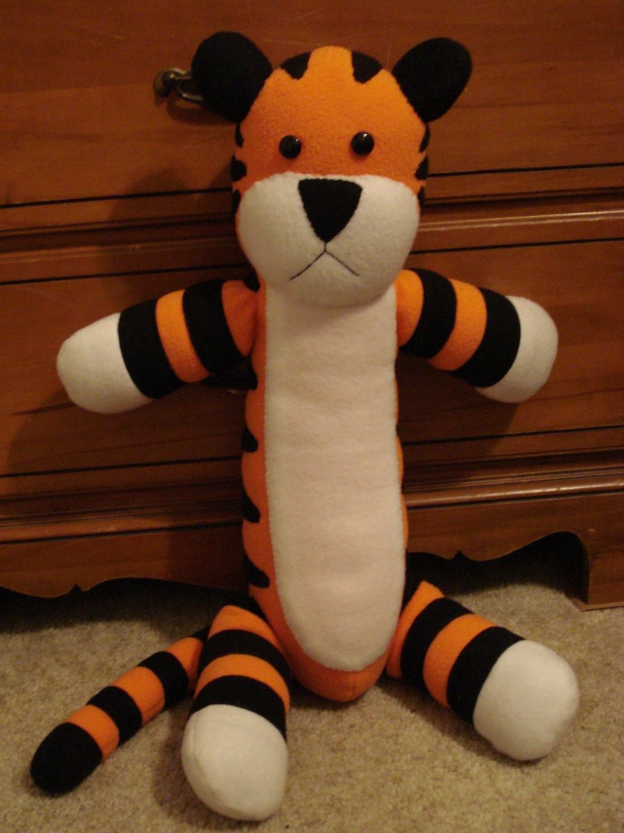 Hobbes plush toy sewing pattern