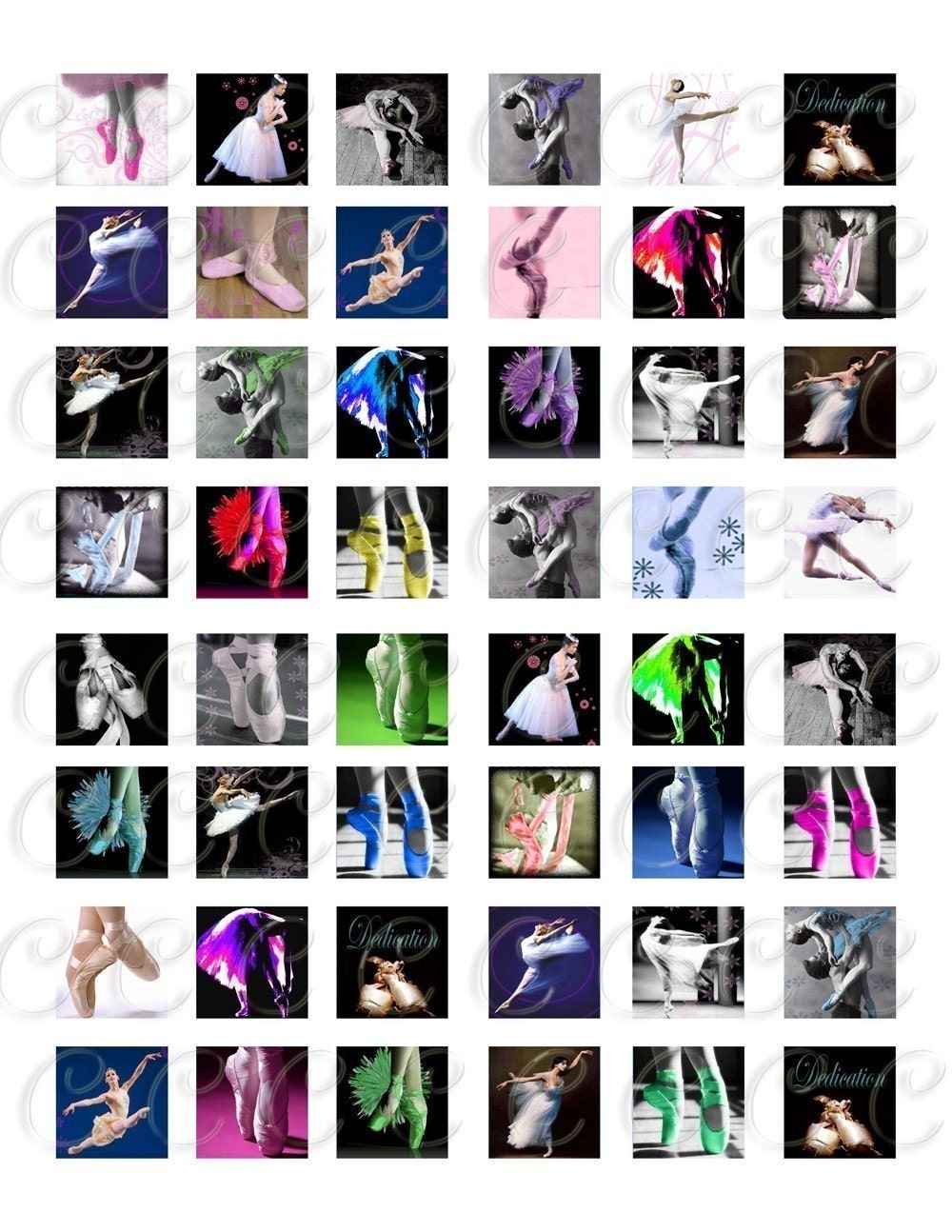 pointe shoe collage