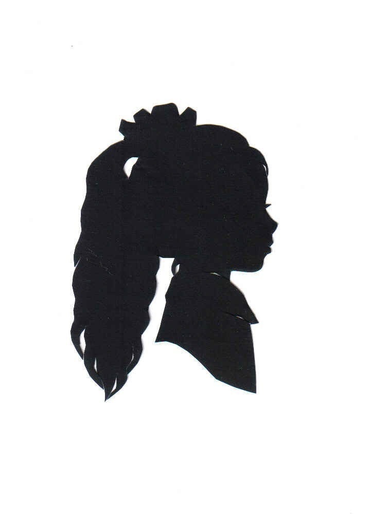 Small 5x7 inch Custom Silhouette Portrait