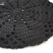 Black Crocheted and Knitted Slouchy Hat