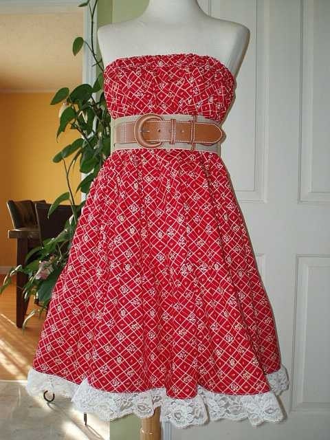RED HIPPIE SKIRT OR TUBE DRESS