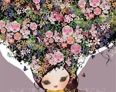 Childrens Room Art Floral Print - 'Secret Garden'