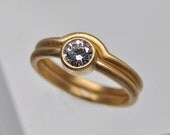 0.50 carat Diamond engagement ring set - 18k gold