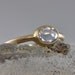 Rose Cut Sapphire bezel ring, 18k yellow gold