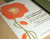 SAMPLE Poppy in the Sun Wedding Invitation