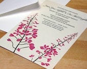 NEW SAMPLE: Two Wildflowers Wedding Invitation, Customizable Colors