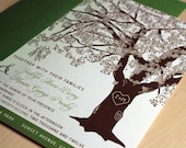 SAMPLE of Grandfather Oak Tree Wedding Invitations, Rustic and Modern