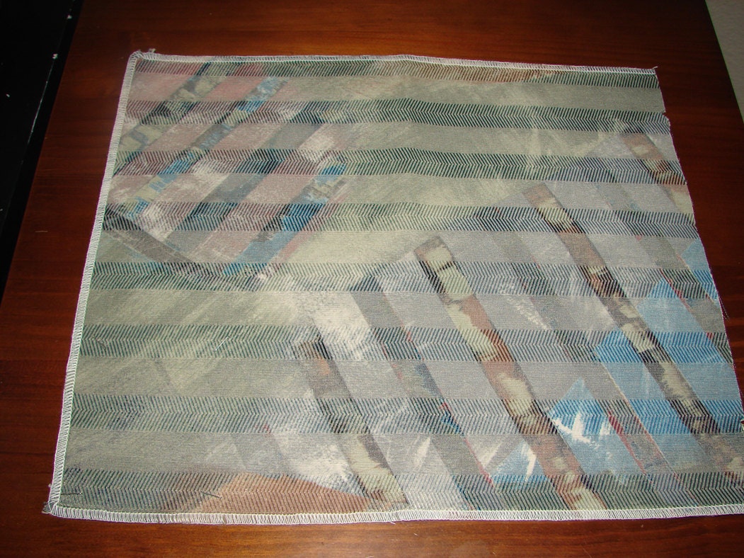 FREE SHIPPING Avocado Cross Hatch Fabric Remnant