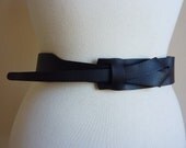 Carbon Black UNISEX Leather Muse Belt 1.5 inches Nickel Free